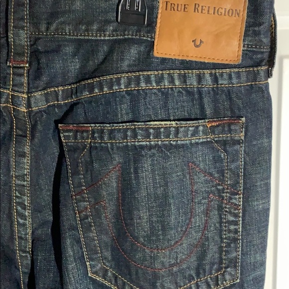 True Religion Geno Relaxed Dark Wash Zip Jeans - 34 x 34 - Picture 5 of 7